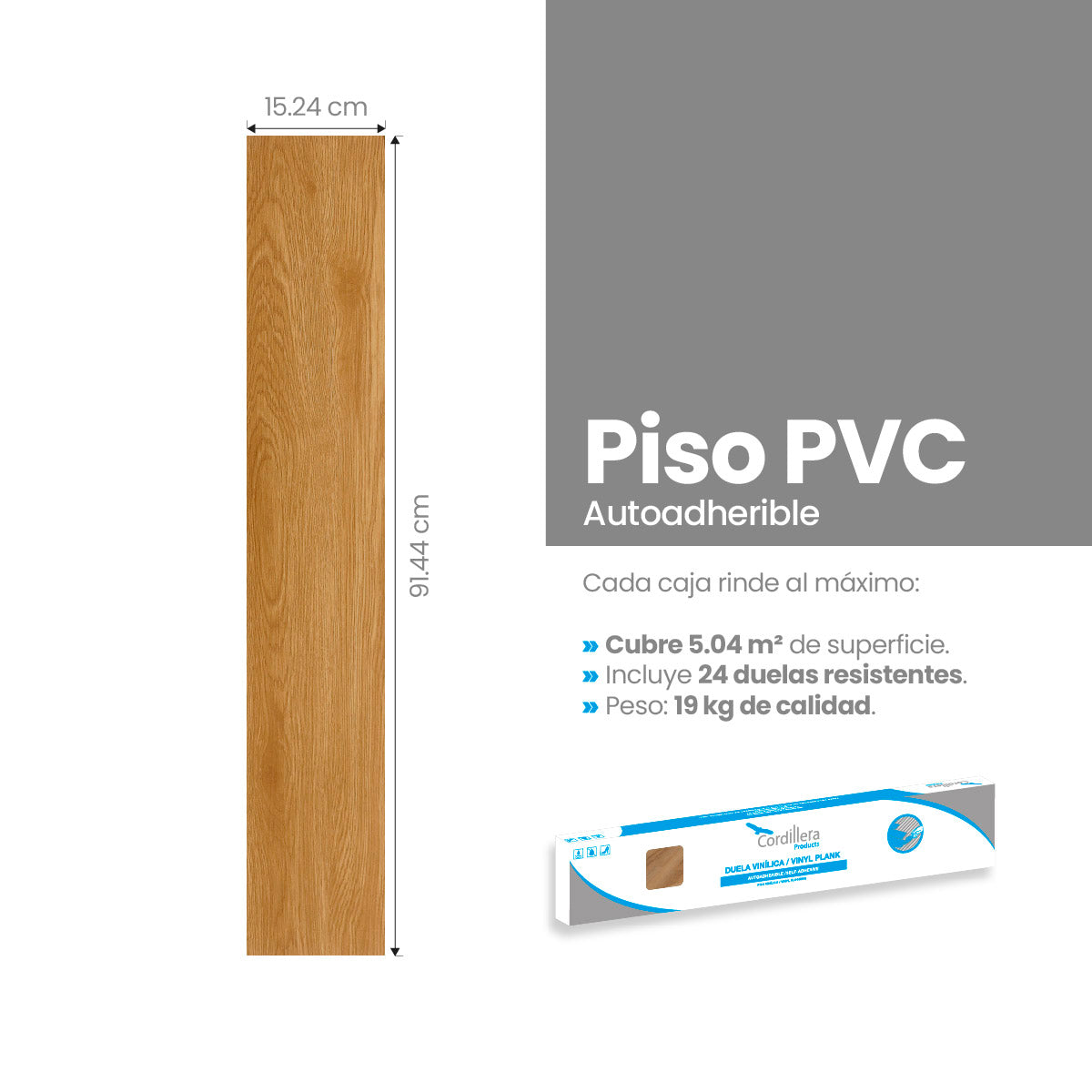 Piso Vinilico de Pvc Autoadhesivo / Vinil para piso autoadhesivo De Alta Calidad Caja De 3.07mt2 - ENVIO GRATIS A TODO CHILE!!