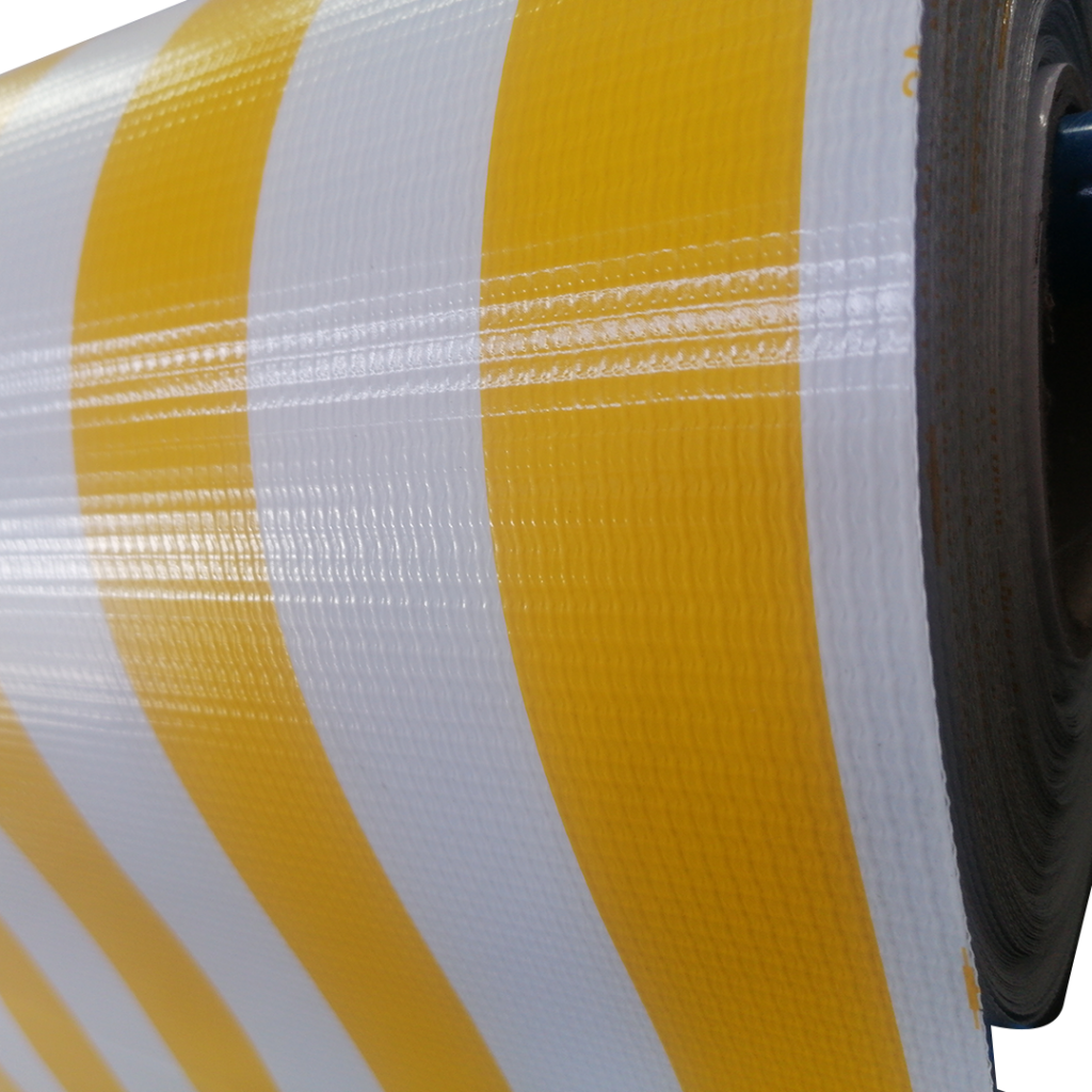 Lona 500 de Pvc Listada para toldos - Venta por metro Lineal ancho 1.4 mts.