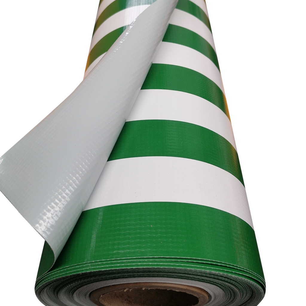 Lona 500 de Pvc Listada para toldos - Venta por metro Lineal ancho 1.4 mts.