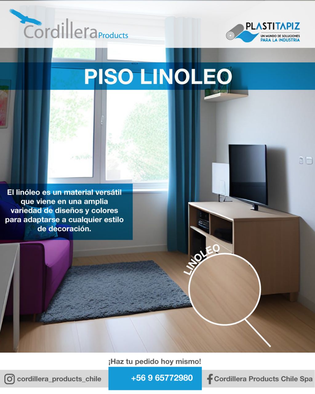 Piso Vinilico Linoleo Simil Madera Venta Por Metro Lineal Ancho 2mt Espesor 1,2 mm. ENVIO GRATIS A TODO CHILE!!