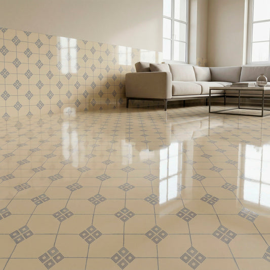 Piso Vinilico Linoleo Por Metro Lineal Ancho 2mt Espesor 0.7 mm Rombo amarillo